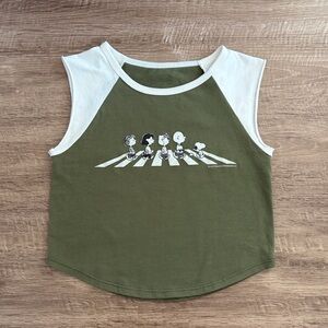 Peanuts Abbey Road cropped baby tee